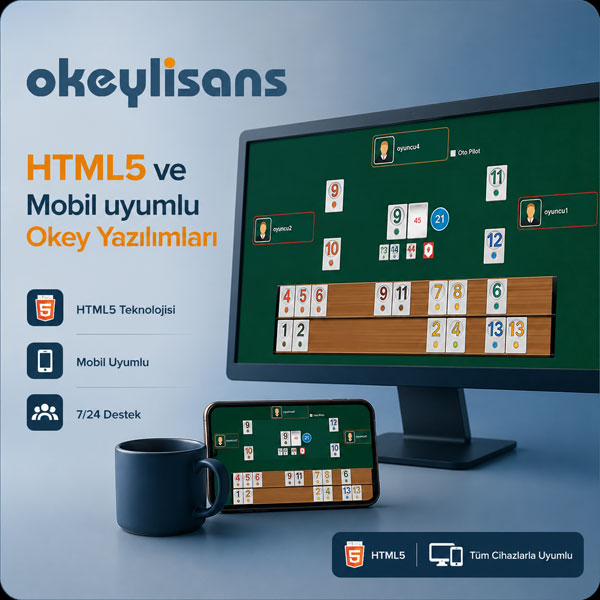 zOkey HTML5 mobil uyumlu online okey yazılımı